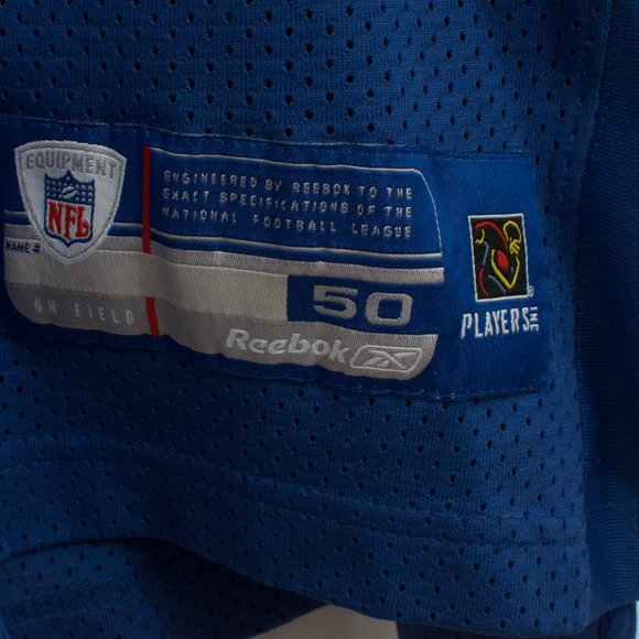 NY Giants 50 Men's Jersey Blue BARBER 21 Reebok NFL Equipment Nylon - Picture 4 of 6